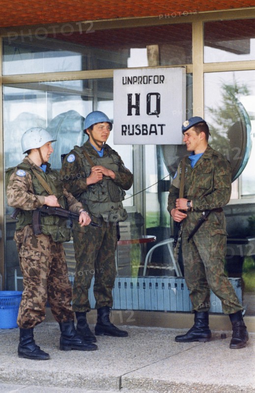 Russian un peacekeeping troops in yugoslavia, march 1993.
