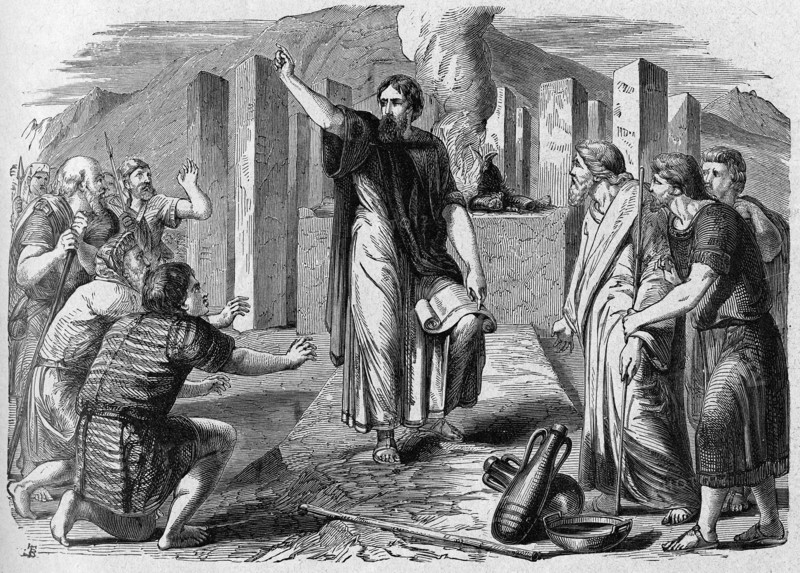 Moses explain the law to the common