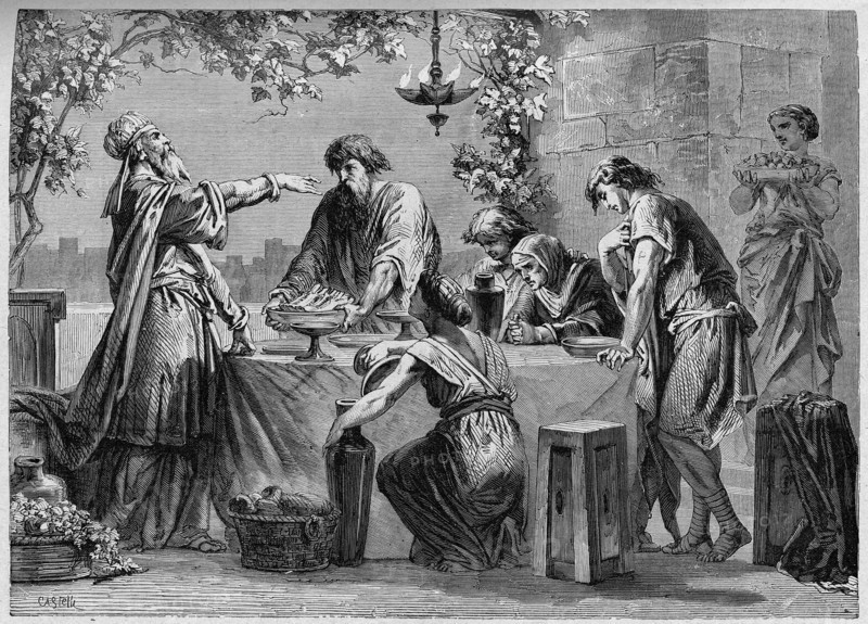 Religion The Holy Bible. Israelite's supper