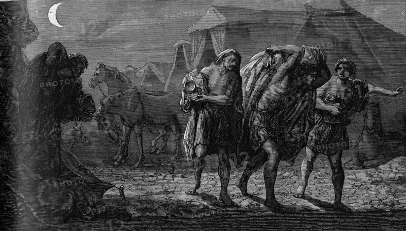 Religion The Holy Bible. The four lazars in the deserto of Siri