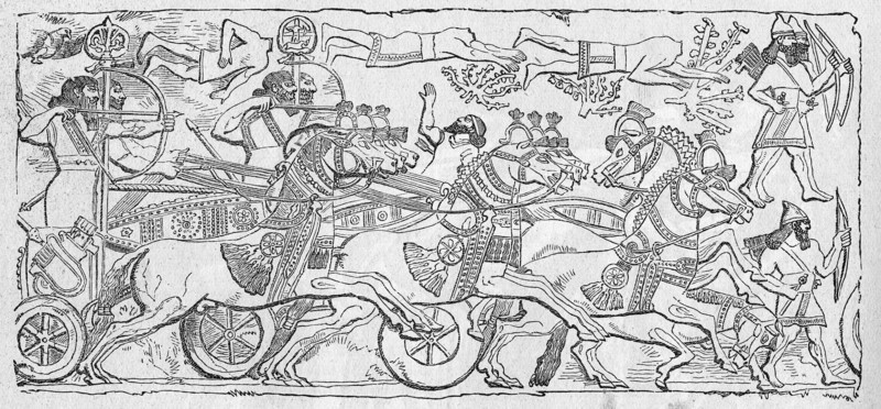 Religion The Holy Bible. Assyrian warrior during the battle