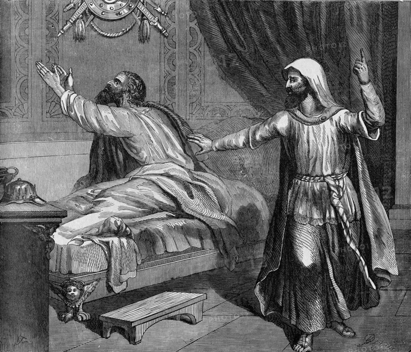 Religion The Holy Bible. Isaiah allert Hezekiah about his close death