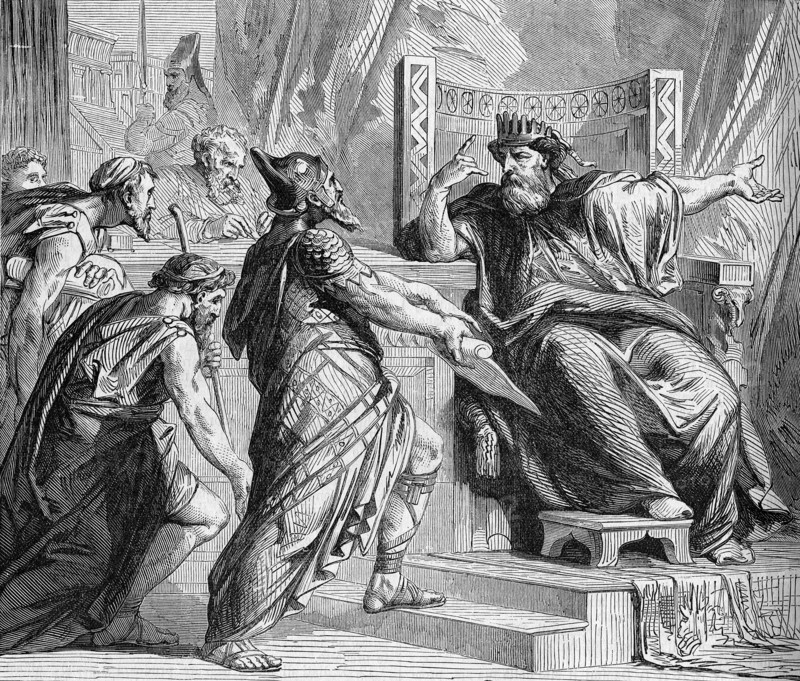 Religion The Holy Bible. David teaches to joab to cens his people