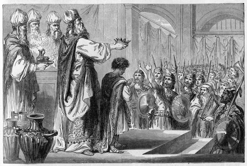 Religion The Holy Bible. Incoronation of Jehoash