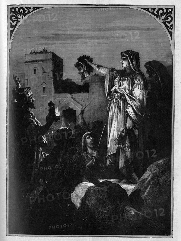 Religion The Holy Bible. Judith shows Holofernes head