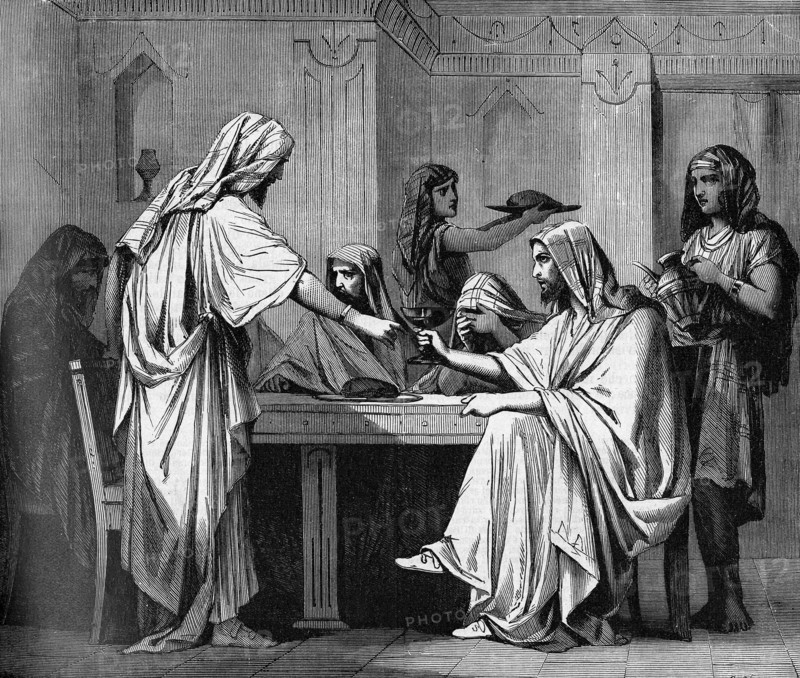 Religion The Holy Bible. The meal of the consolation after the hebrews funeral