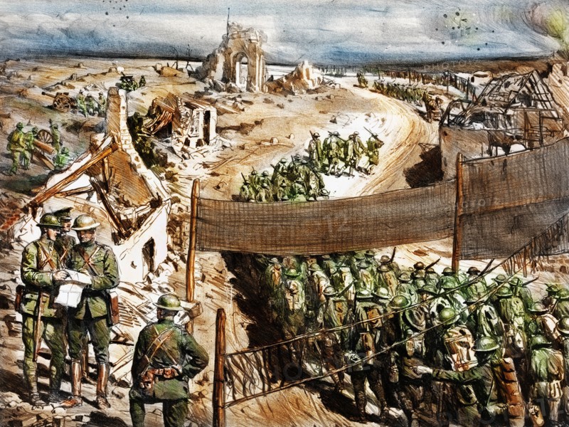 World War I  - 1914 1918  Western front, France