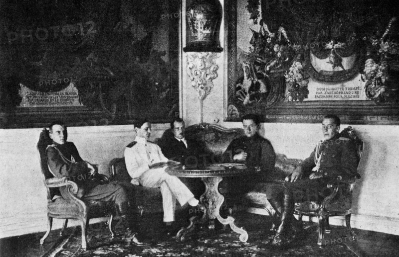 Kerensky in a room of the Grand Kremlin Palace in Moscow. 1917