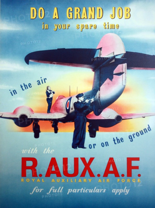 WWII Propaganda poster Royal Air Force, Royal Auxiliary Air Force