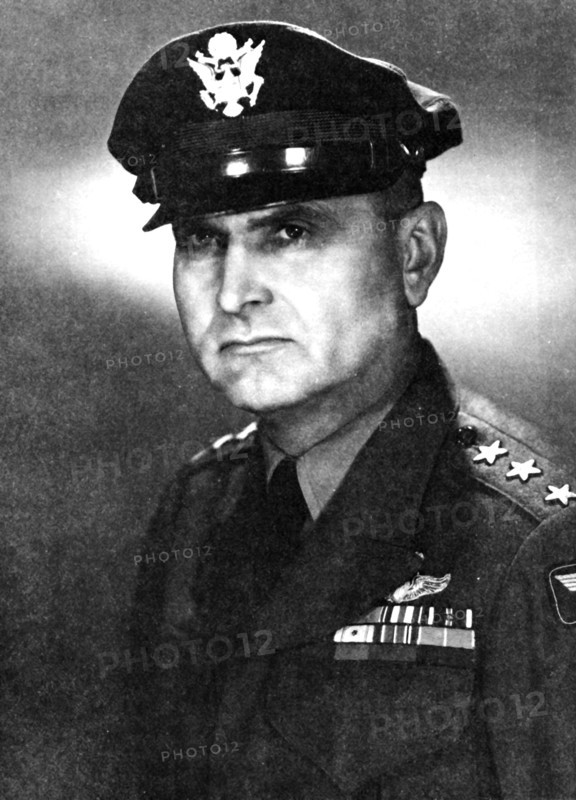 WWII War in Italy 1944 Air raid at Monte Cassino General Ira Clarence Eaker