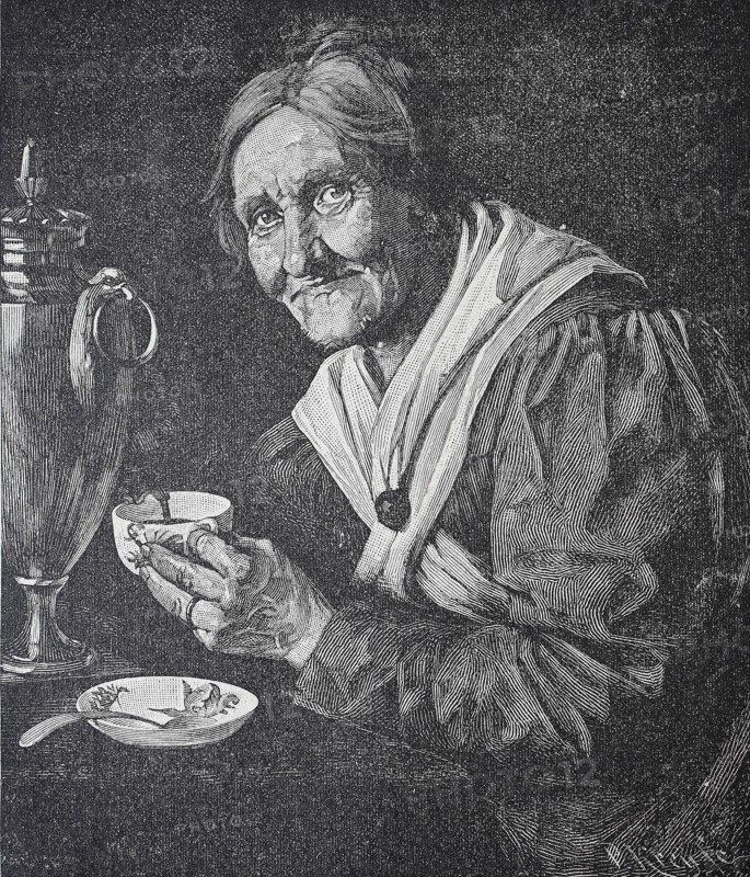 Old Woman With Coffee Cup