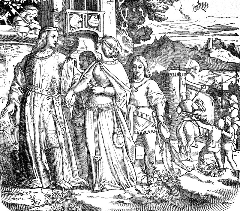 Scene From Life On A Knight'S Castle