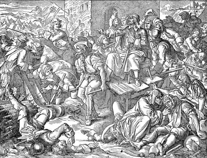 Graf Von Starhemberg Grants Orders Despite Wounding. Graf Von Staremberg Erteilt Trotz Verwundung Befehle