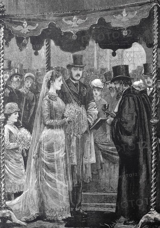 The Marriage Of British Banker Mr. Leopold De Rothschild And Marie Perugia In The Central Synagohe