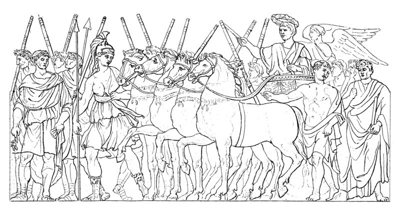 Triumphal Of The Roman Emperor Titus In The Year 69