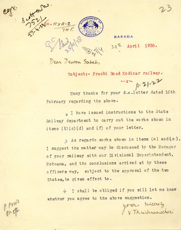 Letter head with royal seal or Coat of Arms 21/iv/1938