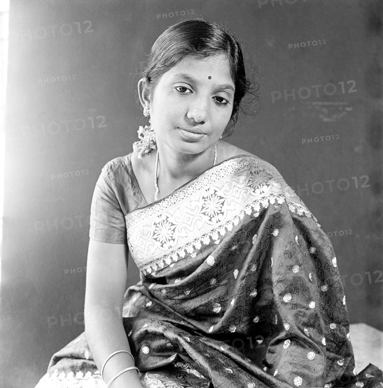 South Asian Indian women in silk saree