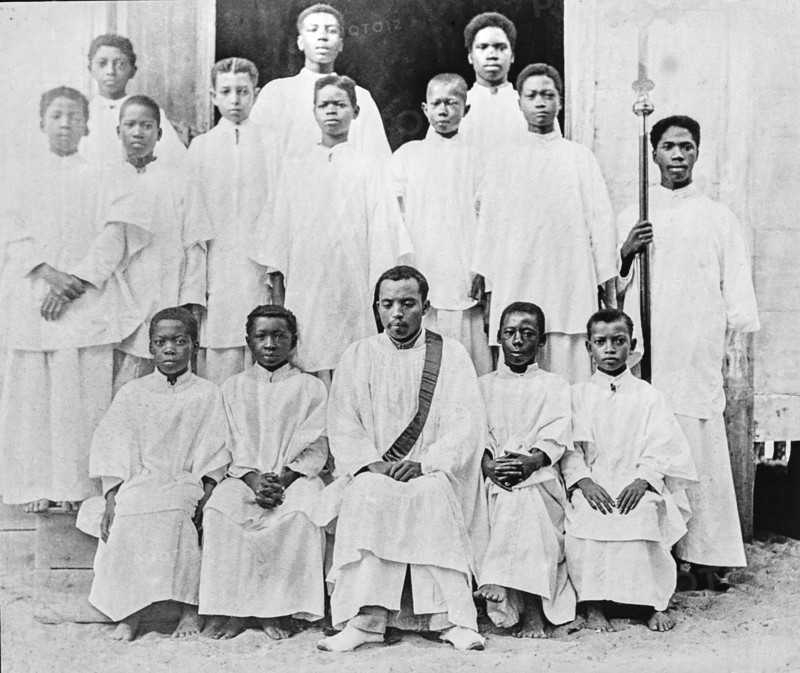 Christian missionaries posing