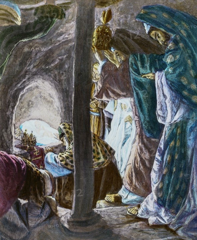 A hand coloured magic lantern slide circa 1900