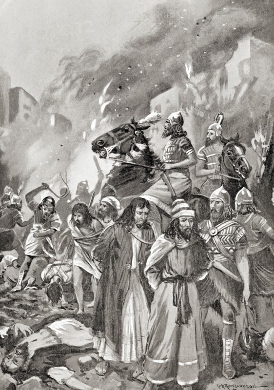 The destruction of the town of Sidon and the deportation of its population to Assyria by the Assyrian king Esarhaddon after the failed rebellion of the Sidonian king Abdi-Milkutti in 677 BC