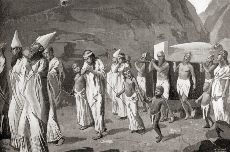 A Phoenician funeral procession
