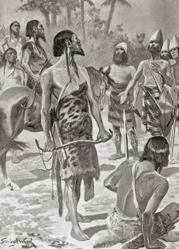 A meeting between Tyrian founders of Carthage and Libyan chiefs