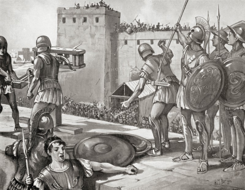 The siege of Potidaea by the Athenians