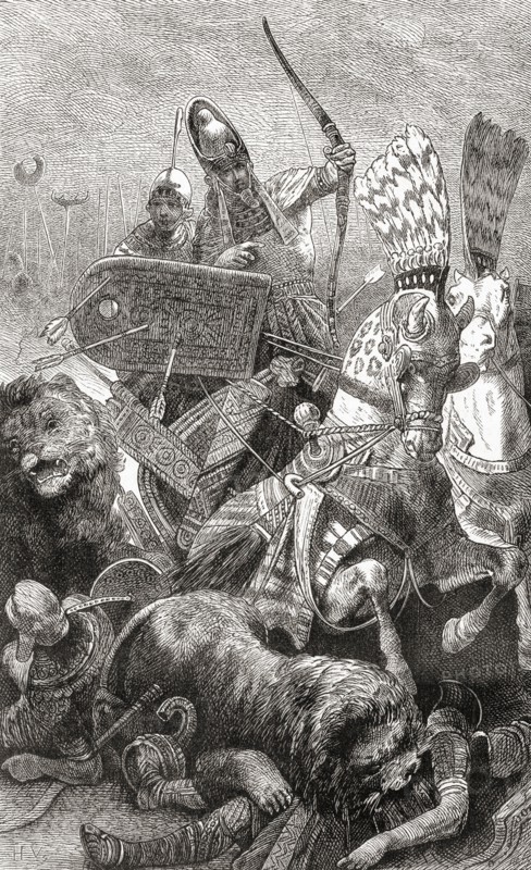 Ramesses II at the Battle of Kadesh aka Battle of Qadesh between the Egyptian Empire and the Hittite Empire