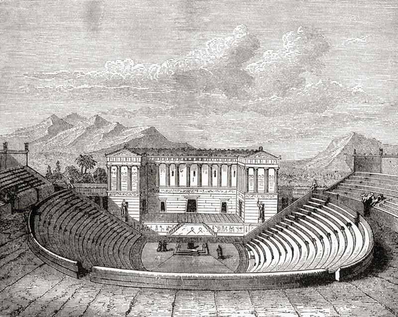 The ancient Greek theatre at Segesta