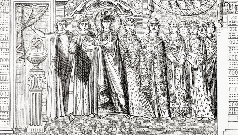 The Empress Theodora and her attendants