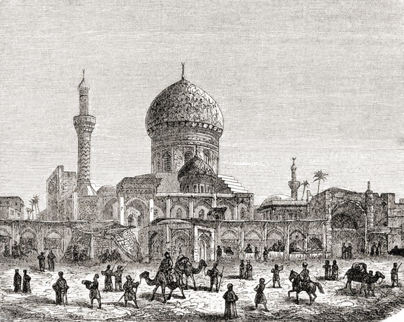 Market square and Ahmet Khiaia or Ahmed Khiaga mosque