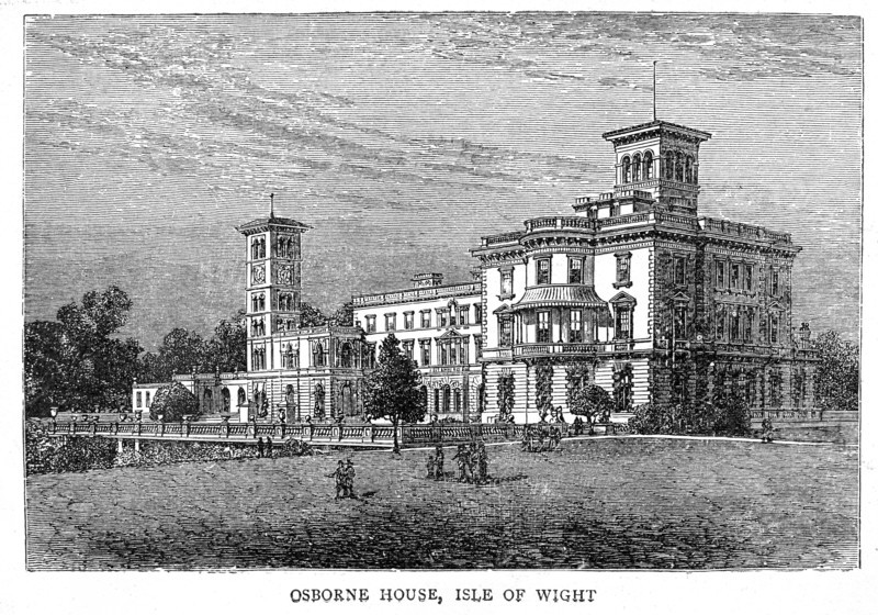 Black and white illustration of the Osborne House