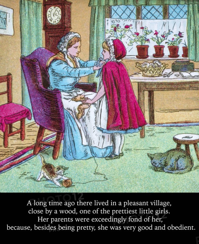 Coloured page of an illustration and storyline in a child's storybook