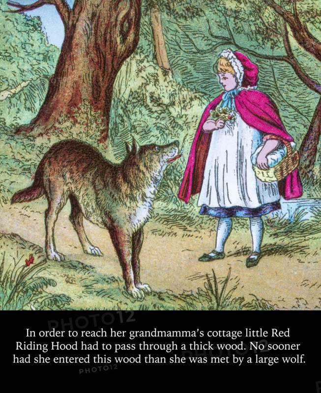 Coloured page of an illustration and storyline in a child's storybook