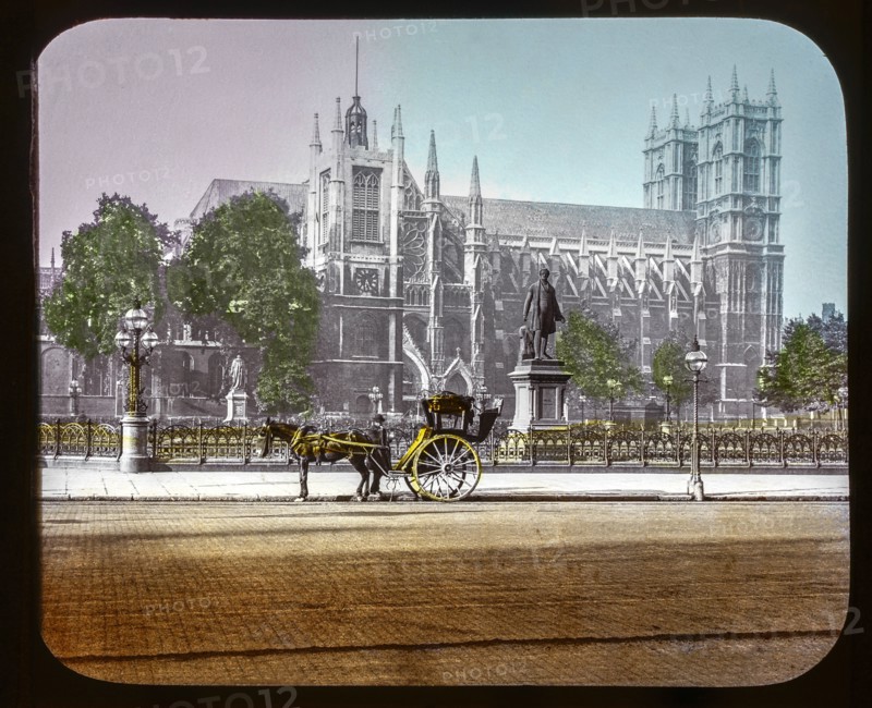 Magic Lantern slide circa 1900 hand coloured views of London