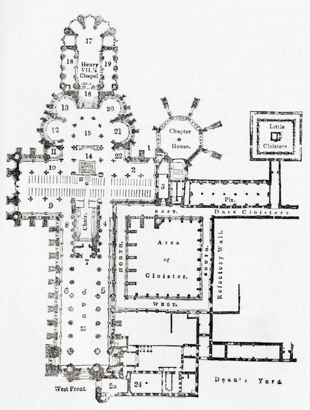 Plan of Westminster Abbey