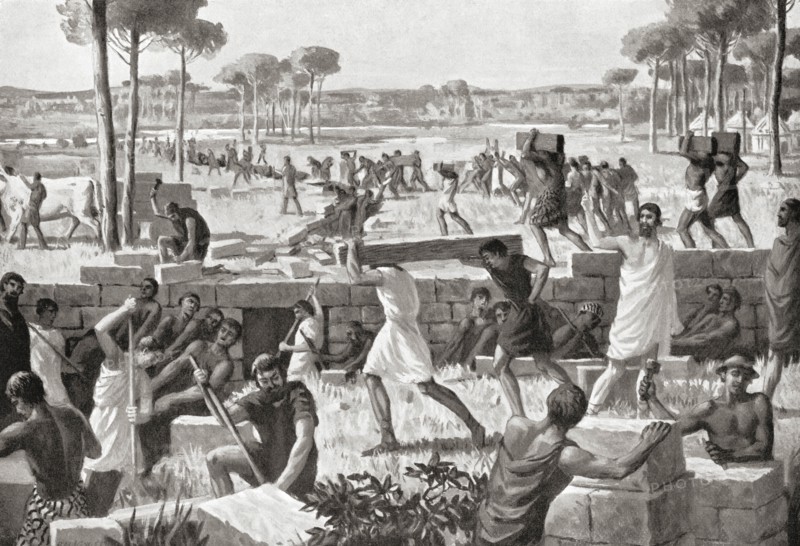 Draining the site of ancient Rome