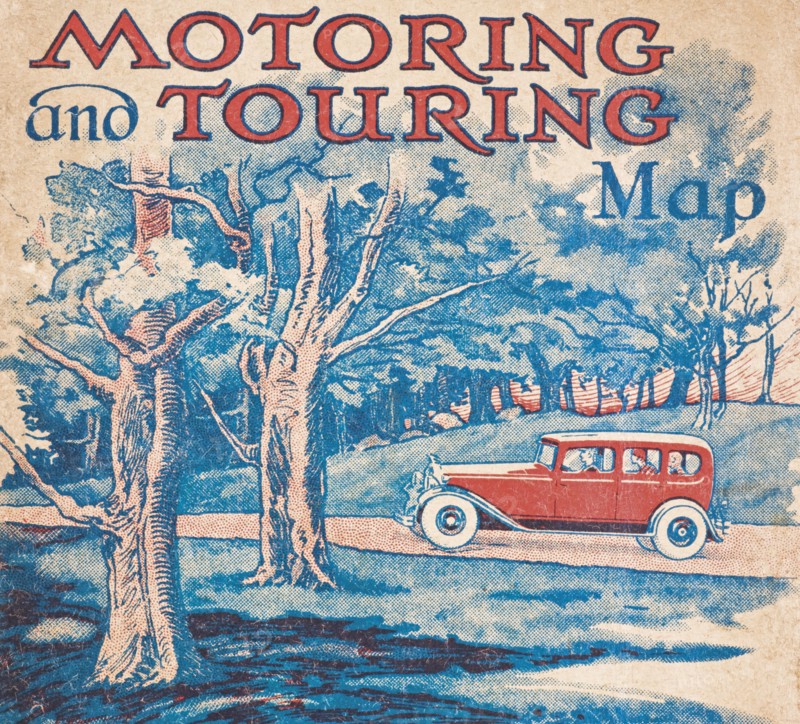 Cover of an English 1920's touring map