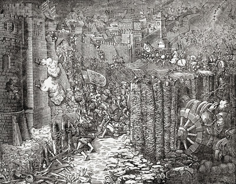 Siege of a town in the 15th century