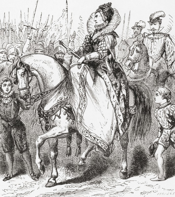 Elizabeth I inspecting her troops at Tilbury Port