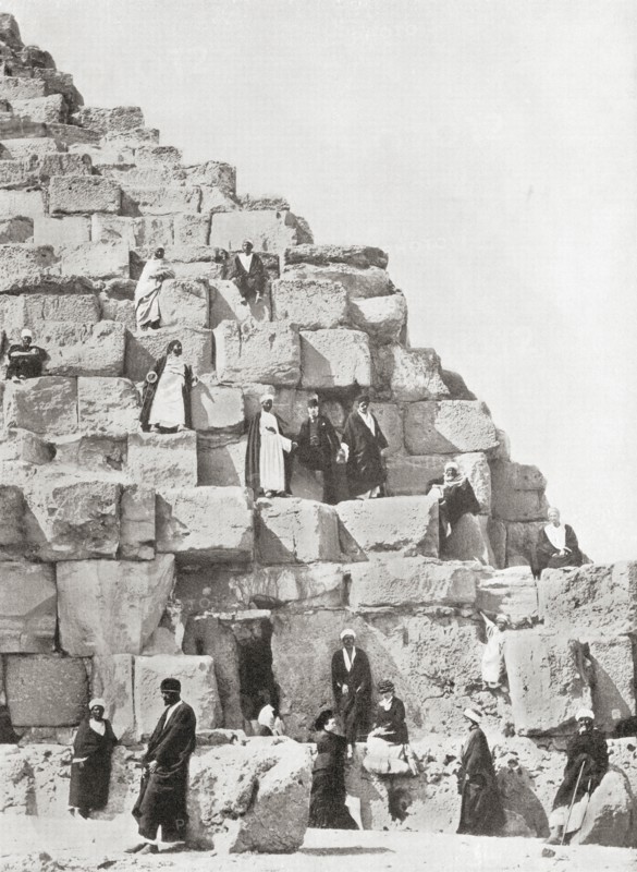 One corner of the Great Pyramid of Giza aka the Pyramid of Cheops or Khufu