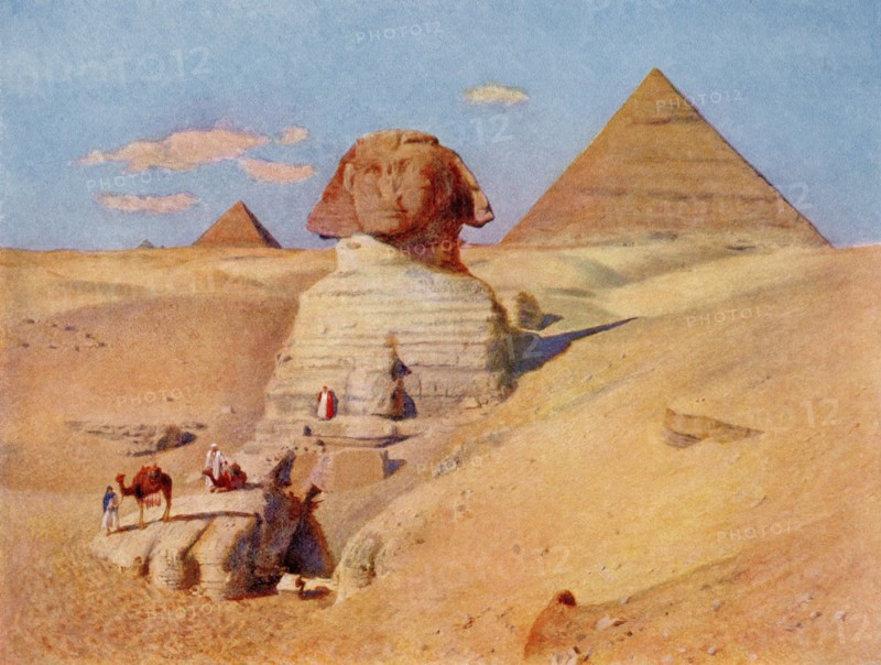 The Great Sphinx in The Giza pyramid complex