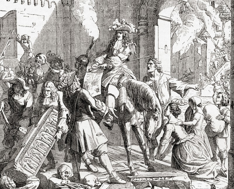 King Louis XIV of France in the palatinate at the start of the Nine Years' War