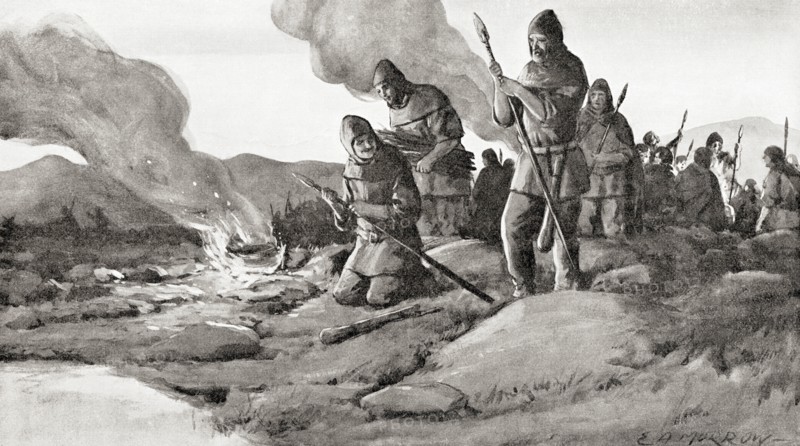 The Goths preparing the invasion into Thrace in 250 AD under their king Cniva