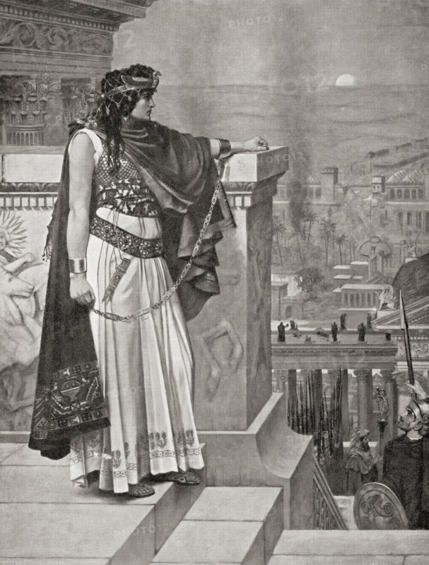 Zenobia's last look upon Palmyra after being defeated by Aurelian in 272 AD