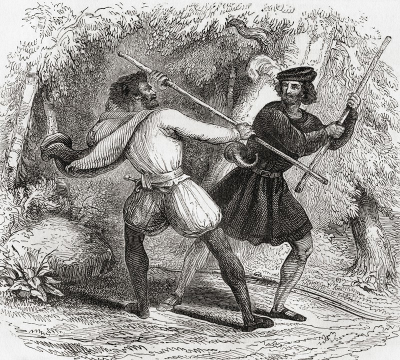 Quarterstaff fighting
