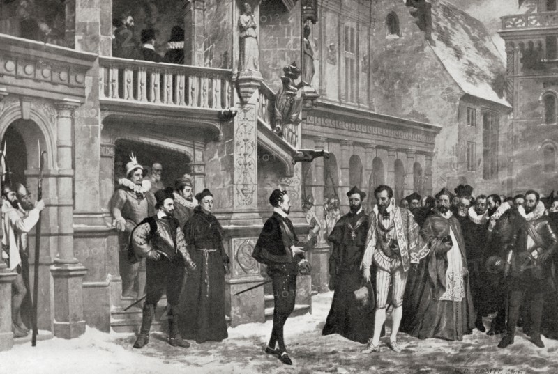 Henry III and the Duke of Guise at The Château de Blois