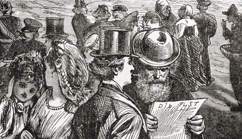 Street scene in 19th century Berlin