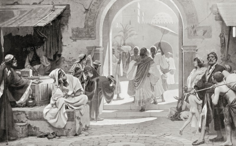 Mordecai refusing to bow before Haman
