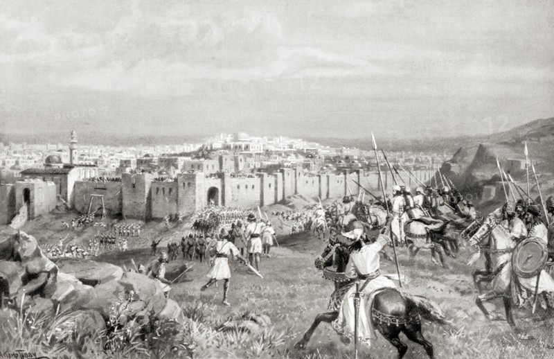 The capture of Jerusalem in 614AD by Shahrbaraz